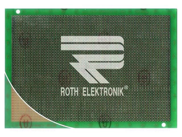Board: universal; single sided,prototyping; W: 114.3mm; L: 165.1mm ROTH ELEKTRONIK GMBH RE230-LF