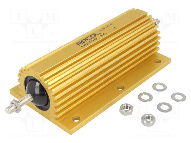 Resistor: wire-wound; screw; 1.5kΩ; 300W; ±1%; 2.5kV; 100ppm/°C ARCOL/OHMITE HS300-1K5F