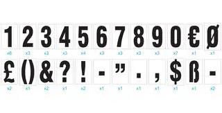 LABELLING KIT, PRE-PRINTED, 75MM, BLACK MP010475