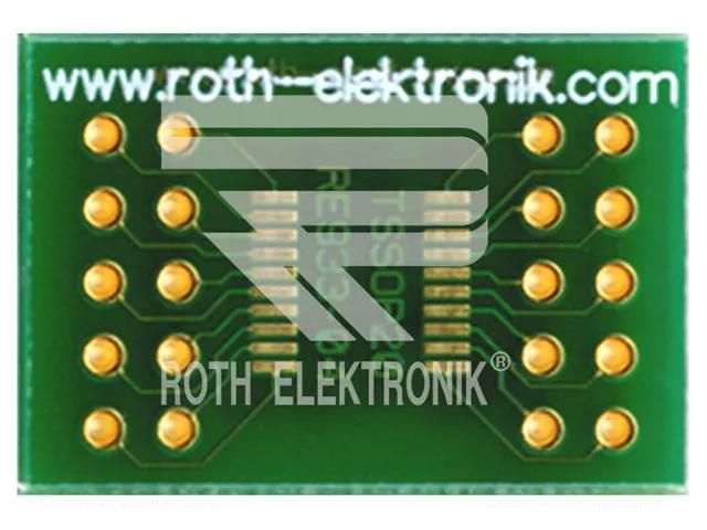 Board: universal; multiadapter; W: 16mm; L: 23.5mm; TSSOP20 ROTH ELEKTRONIK GMBH RE933-04