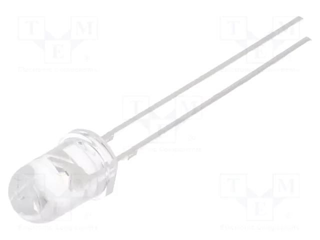 LED; red; 5mm; 1120÷1560mcd; 30°; Front: convex; 5VDC; No.of term: 2 OPTOSUPPLY OSR5RU5A31A-5V