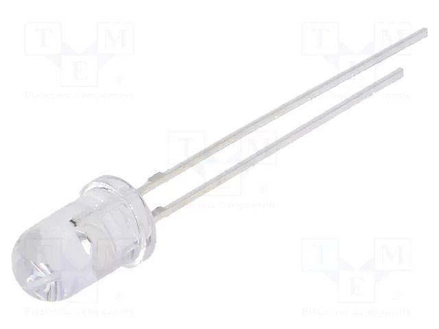 LED; orange; 5mm; 1120÷1560mcd; 30°; Front: convex; 12VDC OPTOSUPPLY OSO5JA5A31A-12V