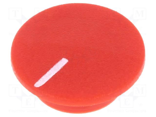 Cap; plastic; push-in; red; Indicator: white line CLIFF K21-RED-L