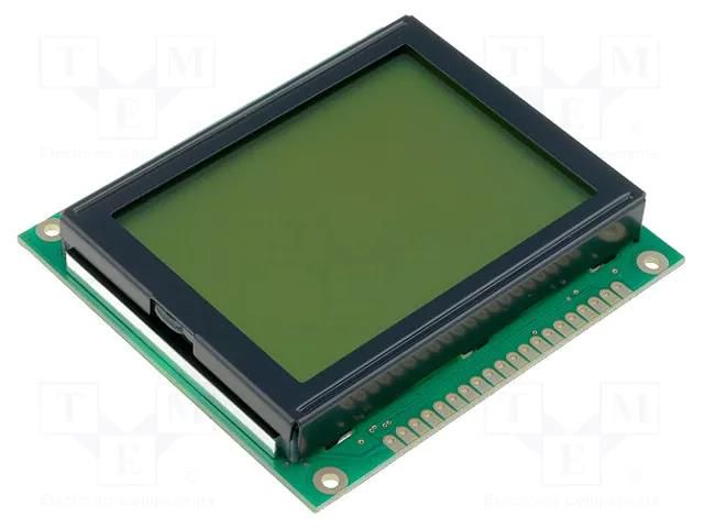 Display: LCD; graphical; 128x64; STN Positive; yellow-green; LED RAYSTAR OPTRONICS RG12864C-YHW-V