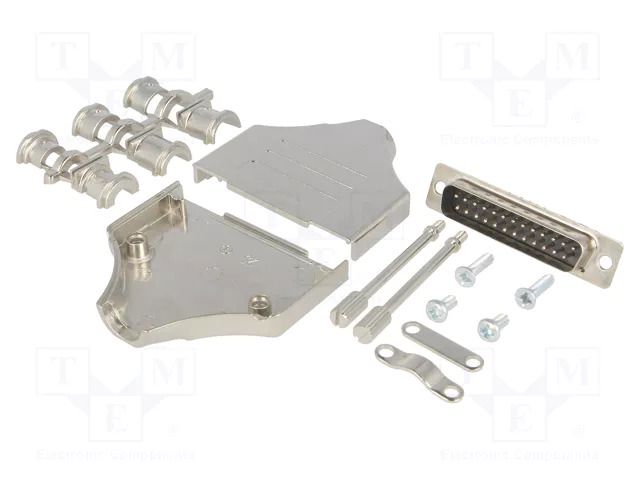 Connector: D-Sub; PIN: 25; plug; male; straight; soldering; black ENCITECH MHDM-25-DBP-K