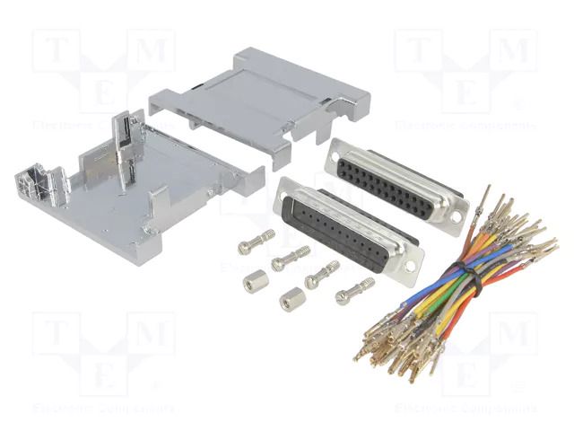 Transition: adapter; D-Sub 25pin male,D-Sub 25pin female ENCITECH GA-2525-MF-M-K