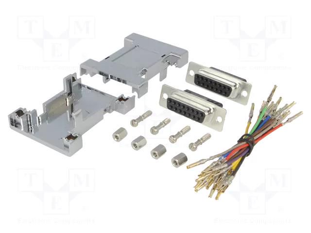 Transition: adapter; D-Sub 15pin female,both sides ENCITECH GA-1515-FF-M-K