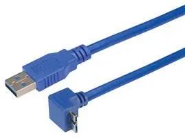 USB CABLE, 3.0, A PLUG-MICRO PLUG, 300MM CA3A-90UMICB-03M