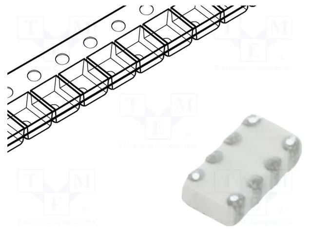 Capacitor: ceramic; array capacitors,MLCC; 100nF; 16V; X7R; ±10% KEMET C1632C104K4RAC
