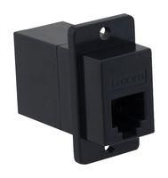 RJ12 COUPLER, JACK-JACK, 6POS, CAT3, BLK ECF5046S-BK