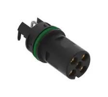 SENSOR CONN, M12, R/A RCPT, 5POS, THT 225457-E