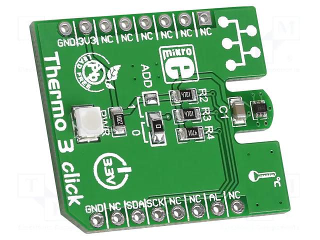 Click board; prototype board; Comp: TMP102; temperature sensor MIKROE MIKROE-1885