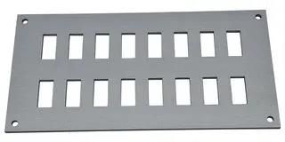 FACE PLATE, 16POS, 145X75X2MM, ALUM FMP-16