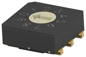 ROTARY CODED SW, 10POS, 0.02A/20V, SMD MRSSV1DR10SMJTR