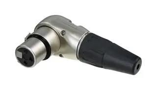 XLR CONN, R/A RCPT, 3POS, CABLE RC3FR