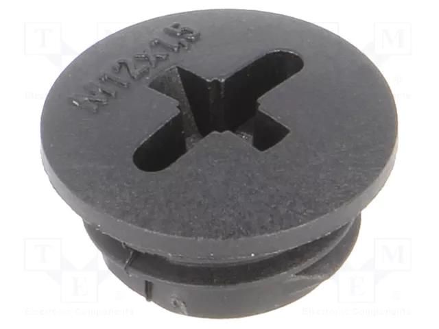 Stopper; M12; 1.5; IP54; polyamide; black; SKINDICHT®; 6mm LAPP BLK-GL-M12/BK