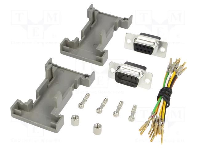 Transition: adapter; D-Sub 9pin male,D-Sub 9pin female ENCITECH GA-0909-MF-LG-K