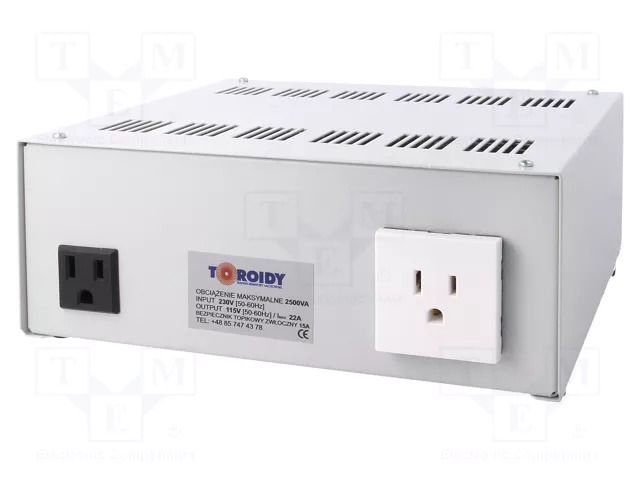 Autotransformer; 230VAC; Power: 2500VA; Usec.1: 115V TOROIDY ATS2500VA-U