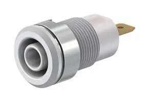 4MM BANANA JACK, SCREW MOUNT, QC TAB, 24A, 1 KV, WHITE 40AH1757 23.3000-29