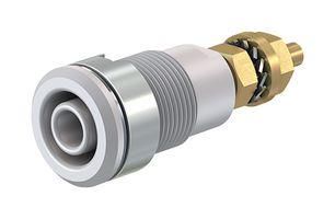 4MM BANANA JACK, PANEL MOUNT, 32A, 1 KV, WHITE 40AH1761 23.3020-29