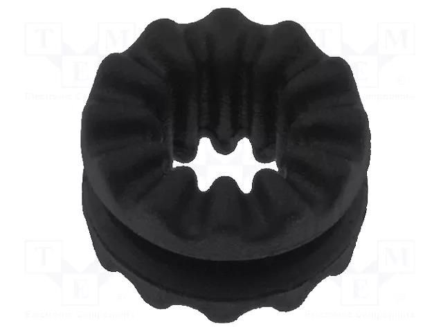 Grommet; Ømount.hole: 6.35mm; black; Panel thick: max.1.45mm ESSENTRA RI-VG-1