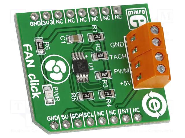 Click board; prototype board; Comp: EMC2301; fan controller MIKROE MIKROE-2004