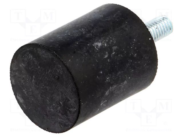 Vibroisolation foot; Ø: 25mm; H: 30mm; Shore hardness: 55±5; 509N ELESA+GANTER DVA4-25-30-M6