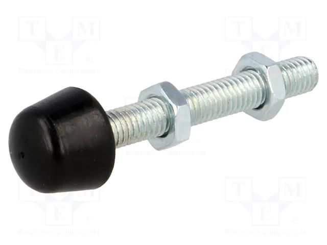 Clamping bolt; Thread: M5; Base dia: 9mm; Kind of tip: rounded ELESA+GANTER GN708.1-M5-45-B-ST