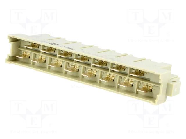 Connector: DIN 41612; socket; male; PIN: 15; straight; 15A; UL94V-0 HARTING 09060152912