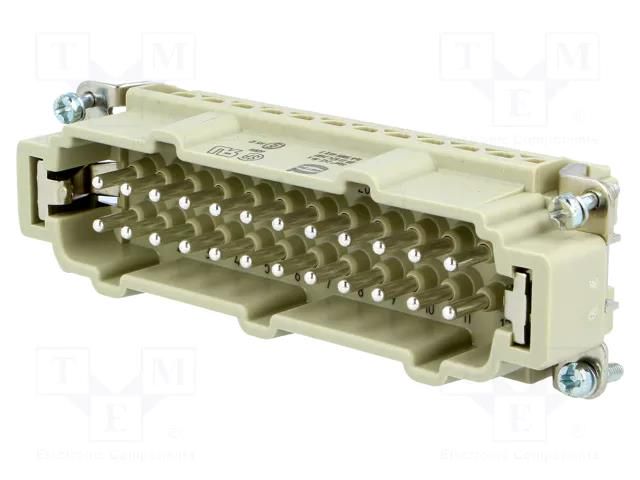Connector: HDC; contact insert; male; 16A; 500V; Han E®; PIN: 24 HARTING 09330242601