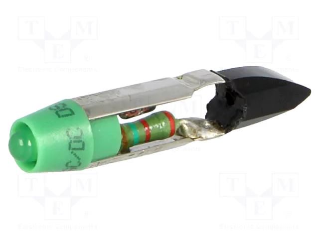 LED lamp; green; T5,5; 24VDC; 24VAC CML INNOVATIVE TECHNOLOGIES 1505135UG3