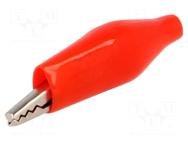 Crocodile clip; 60VDC; Grip capac: max.6mm; Overall len: 36.5mm AXIOMET CRCLRE-01