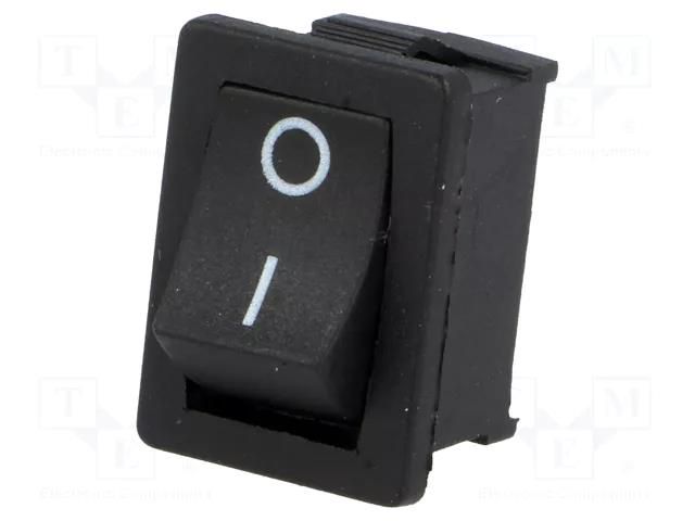 ROCKER; SPST; Pos: 2; ON-OFF; 6A/250VAC; black; none; 35mΩ; -30÷80°C NINIGI D-KWS10
