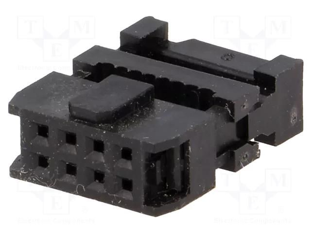 Connector: IDC; plug; female; PIN: 8; IDC; for ribbon cable; 2.54mm CONNFLY DS1016-08MASIBB
