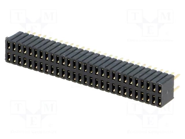 Connector: pin strips; socket; female; PIN: 56; straight; THT; 2x28 CONNFLY DS1065-08-2X28S8BV