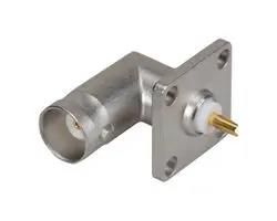 RF COAX CONN, BNC, R/A FLANGED JACK 28"BNC-50-0-2/133"NE