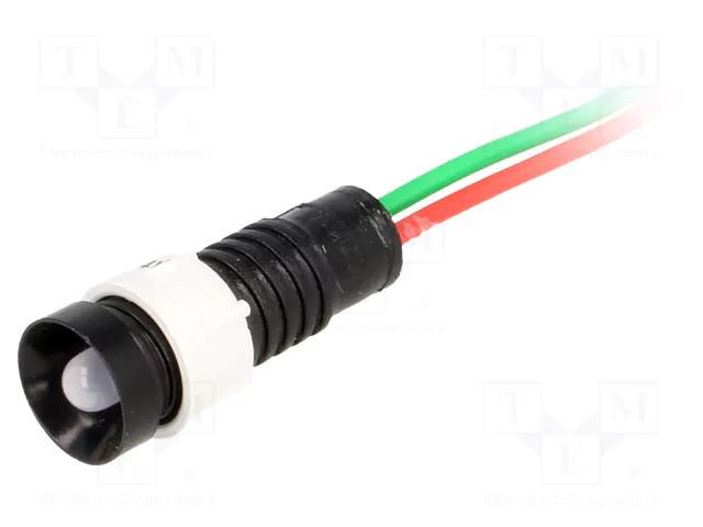 Indicator: LED; recessed; blue; 24VDC; 24VAC; Ø11mm; IP40; plastic POLAM-ELTA LB-D5-24AC/DC