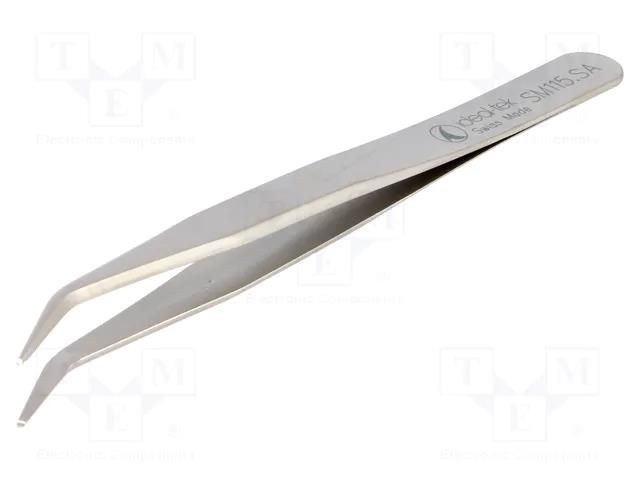 Tweezers; 120mm; Blades: curved; SMD IDEAL-TEK IDL-SM115.SA