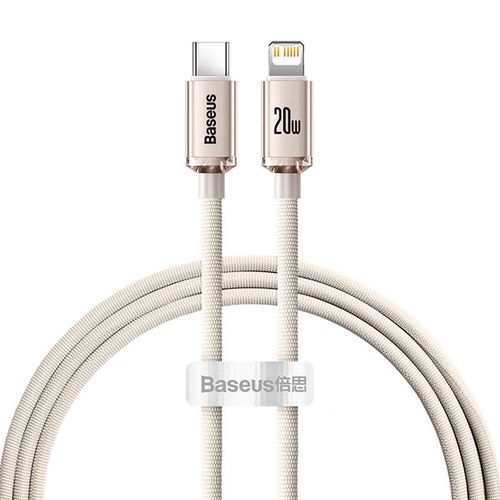 Kabel USB-C do iP Baseus Crystal Shine,  20W, 1.2m (różowy), Baseus CAJY001304