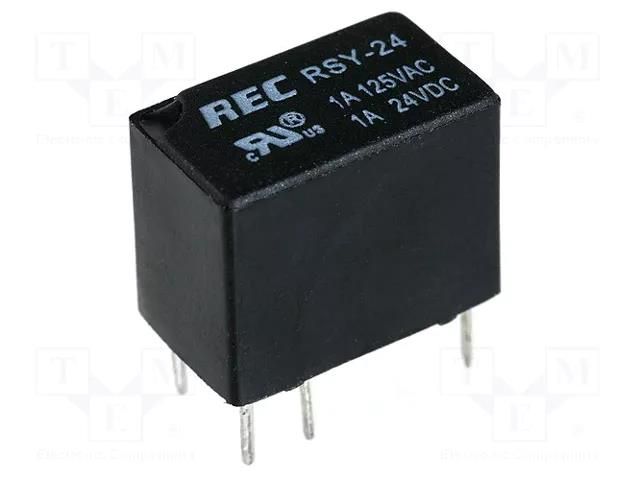 Relay: electromagnetic; SPDT; Ucoil: 24VDC; Icontacts max: 1A; RSY Recoy/RAYEX ELECTRONICS RSY-24