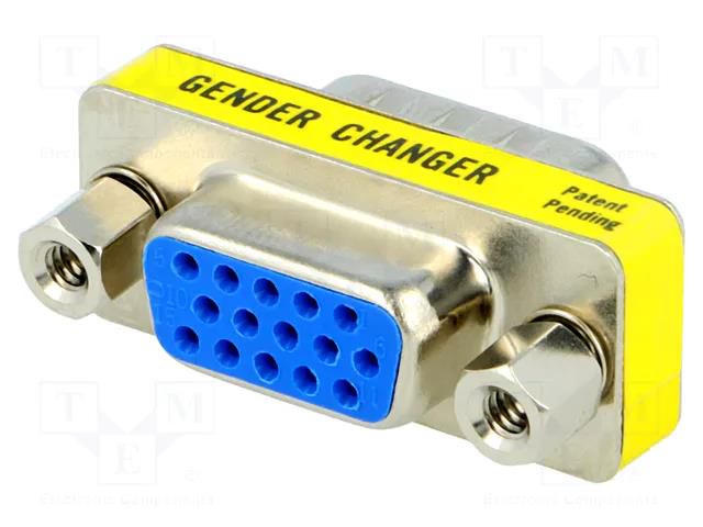 Transition: adapter; D-Sub 15pin HD male,D-Sub 15pin HD female ENCITECH DMGC-HD1515-MF