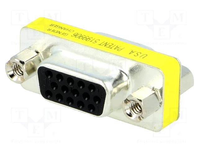 Transition: adapter; D-Sub 15pin HD female,both sides ENCITECH DMGC-HD1515-FF