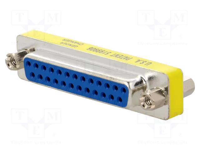 Transition: adapter; D-Sub 25pin female,both sides ENCITECH DMGC-2525-FF