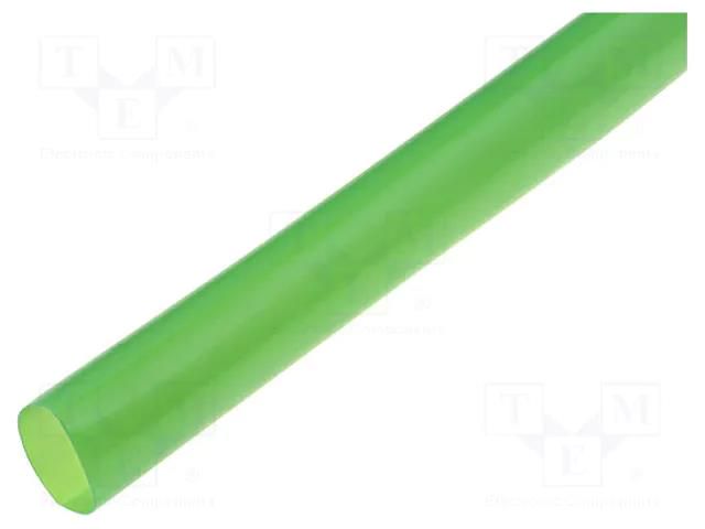 Heat shrink sleeve; glueless; 2: 1; 2.4mm; L: 1m; green; polyolefine RADPOL RCH1-2.4/1.2X1GN