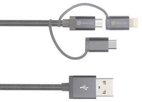 USB CABLE, A PLUG-L CONN+MICRO+C PLUG/1M 2.700271