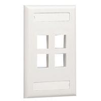 VERTICAL FACEPLATE, 4 MODULE, WHITE NK4FWHY