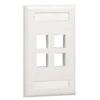 VERTICAL FACEPLATE, 4 MODULE, GRAY NK4FIGY
