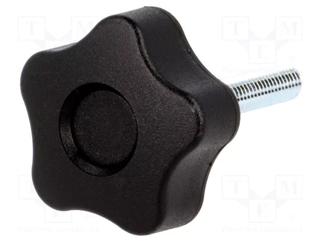 Knob; Ø: 32mm; Ext.thread: M6; 30mm; H: 23mm; technopolymer PP ELESA+GANTER VCT.32P-M6X30