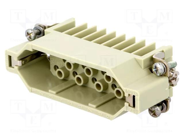 Connector: HDC; contact insert; male; 10A; 250V; Han® D; PIN: 25 HARTING 09210253001