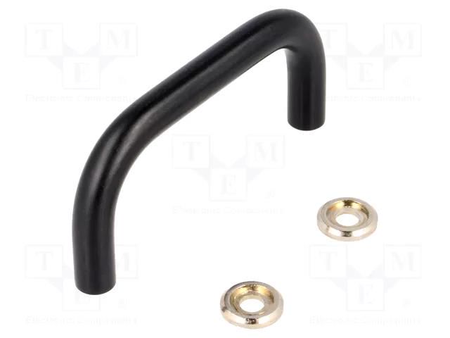 Holder; oxidized steel; black; H: 35mm; Mounting: M4 screw; GN 425 ELESA+GANTER GN425-8-64-BT